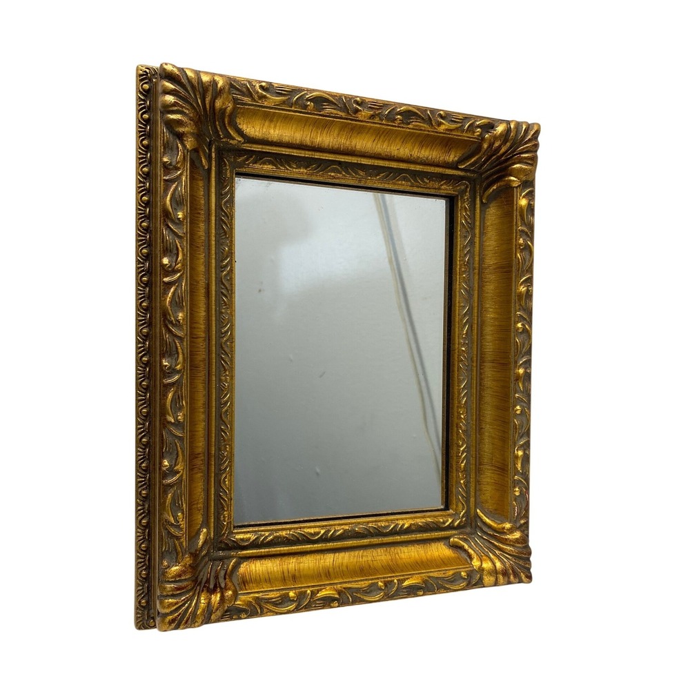 Unbranded Ornate Gold Wall Mirror 8x10 Gold Good Shadowbox Baroque Style 15810
